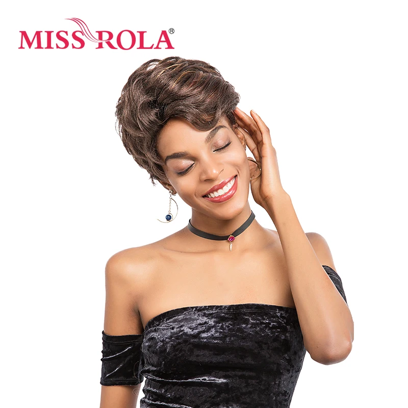 Miss Rola синтетические парики для женщин Fs4745# короткие прямые парики женские 1 шт 87 г Kanekalon низкотемпературные волокна парики 3 цвета