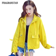 Женские Модные Новые однотонные ленты пальто весна осень женские повседневные свободные большие размеры большие карманы уличный стиль куртки Q85