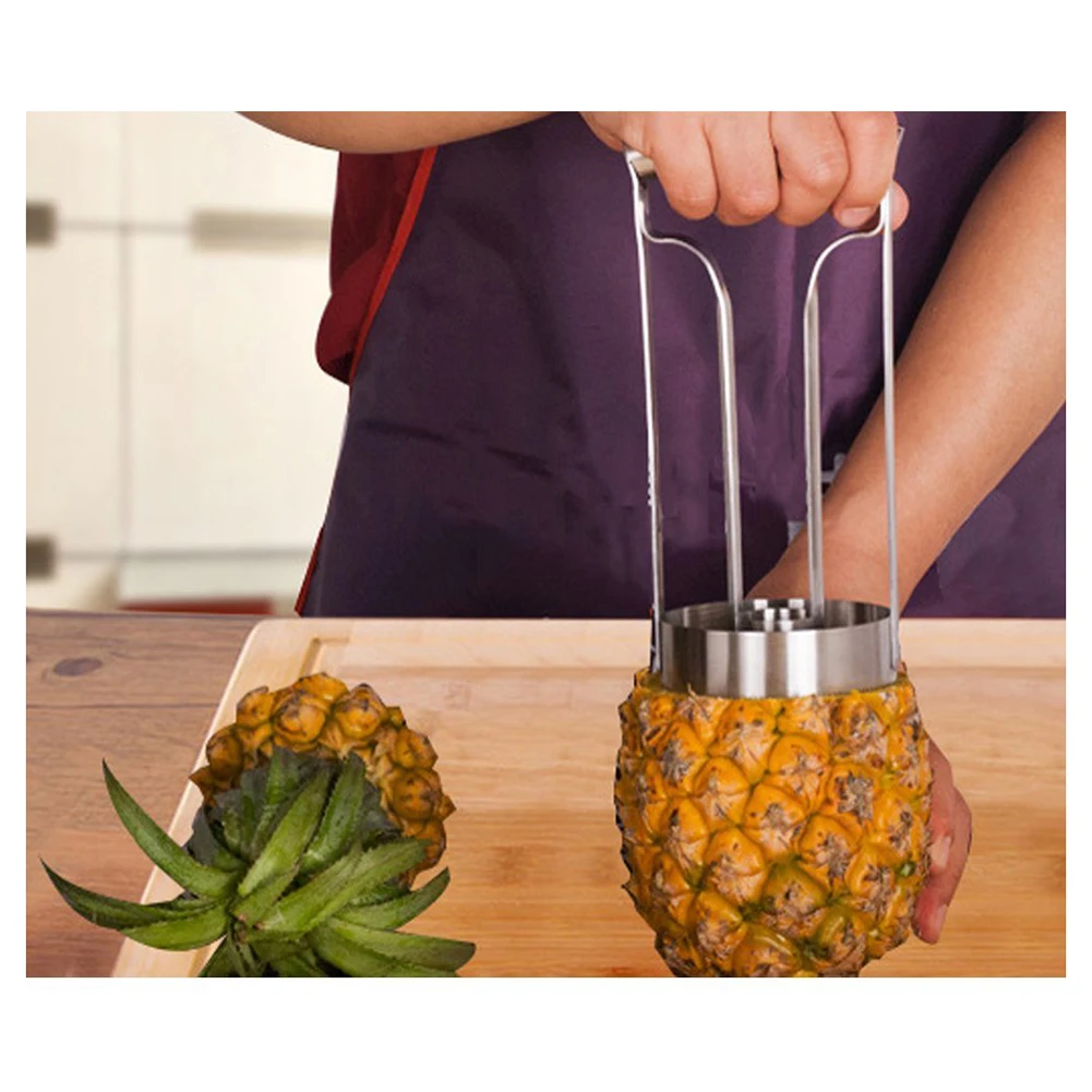 

Practical Stainless Steel Pineapple Corer Slicer Cutter Peeler Ring Wedge Fruit Cutting Slicing Coring Knife