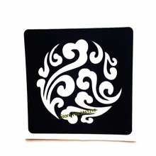 Хна Цветок трафареты татуировки Кружева Круглый шаблон татуировки водонепроницаемый поддельные татуировки трафарет для Аэрограф живопись инструменты боди-арт ноги