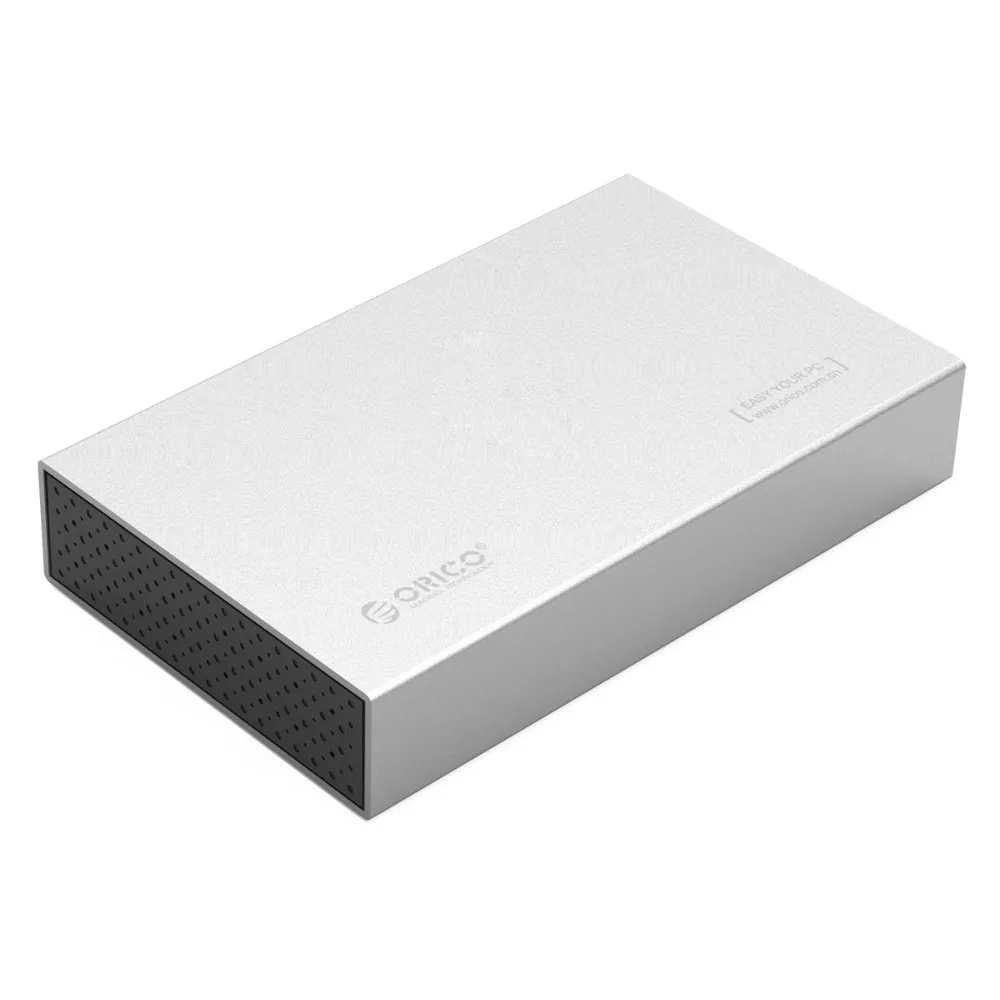 ORICO 3,5 ''USB C HDD чехол USB3.1 для SATA 3,0 Gen1 алюминиевый корпус для жесткого диска 6 Гбит/с Поддержка 10 ТБ HDD с адаптером питания 12 В