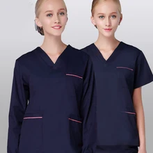 Медицинский костюм больничный стоматологический салон красоты человек хирургическая рабочая одежда с длинными рукавами униформа медсестры сплошной цвет медицинские скрабы набор