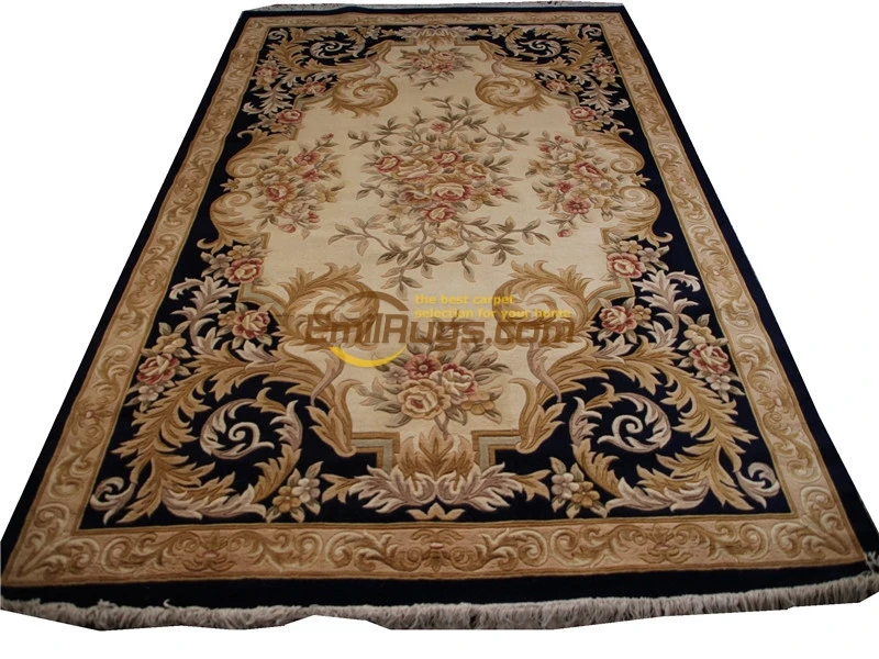 

Savonnerie Style Hand Knotted Wool Pile Area Rug Folk Wool Rug Carpet Art Decor Mandala Area Runnerchinese aubusson rug