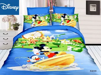 

Mickey mouse bedding set for boys bed decor single size duvet covers twin bedspread 2-4pcs cartoon children's Christmas presents