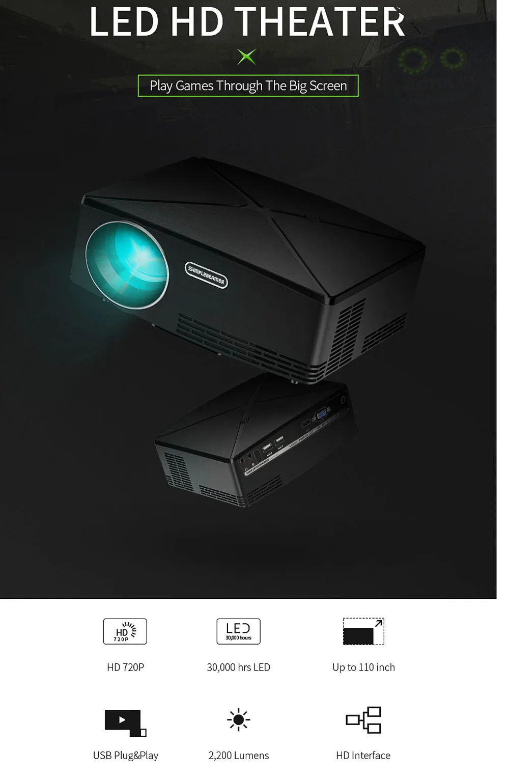 ViviBright C80UP мини светодиодный проектор Android wifi bluetooth Видео игровой проектор домашний кинотеатр Beamer разрешение 1280x720