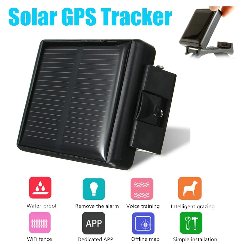 

RF-V26 Waterproof Animal Solar GPS Tracker Sheep Cow Dog Anti-lost Locator Device Activity Monitor for Farm Animals Pet Tracker