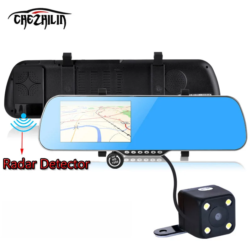 5 дюймов IPS автомобильный GPS навигации зеркало заднего вида Android 4.4 Allwinner A23 quad-core 1080