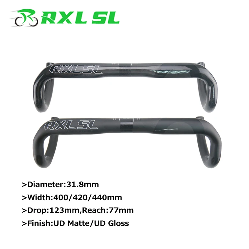 cheap RXL SL Carbon Handlebar 31.8mm Drop Handle For Bicycle Free Gift Handlebar Tape Carbon Bike Road Ultra light Carbon Handlebars