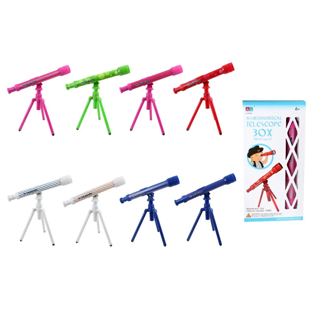 

Rowsfire 1 Pcs 30*30 Small Astronomical Telescope Set Educational Toy For Children DIY Science Experiment Toys Color Random