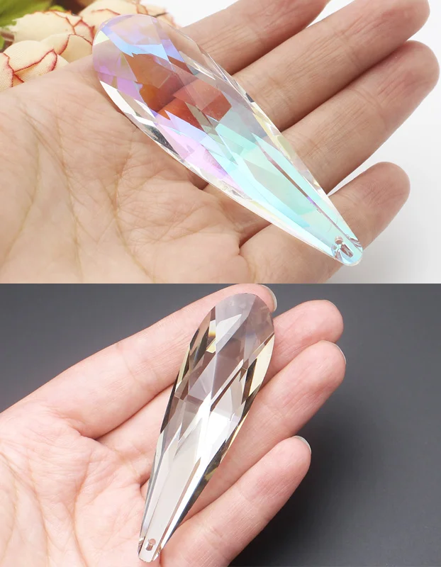 

2pcs , Many Color Faceted Glass Crystal Big Water-Drop Loose Beads, For DIY Jewelry Making, pendant,necklace