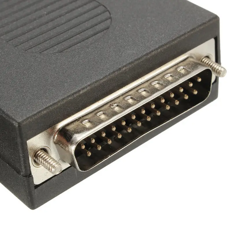 1pc Practical DB25 D-Sub 25Pin Male Connector Terminals Module Screw Cable Plug Cover Solderless Connectors 5*55*25mm Mayitr