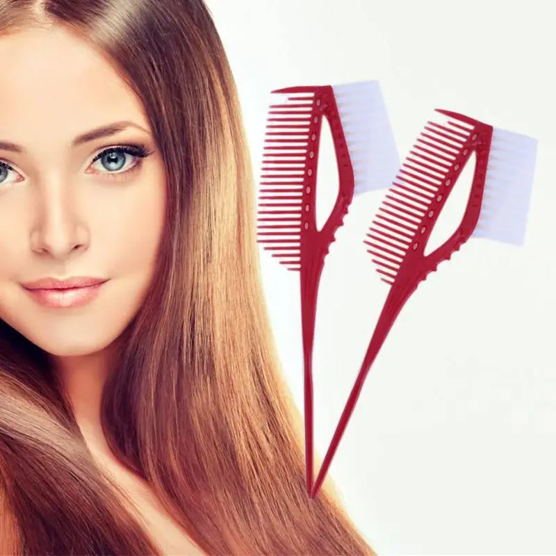 

Plastic Hair Dye Coloring Brush Comb Barber Salon Tint Hairdressing Styling Tool Pro Hair Color Combs With Brush