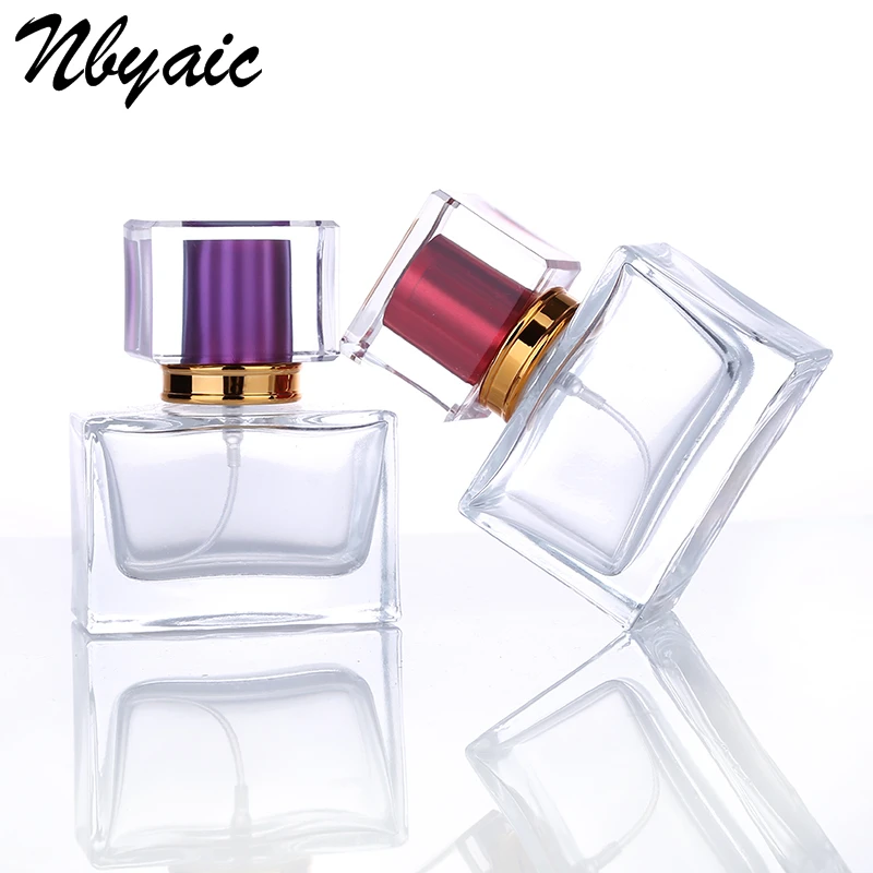 Nbyaic high-end 1pcs 30ml mini glass spray perfume bottle atomizer spray can travel portable cosmetics can fill empty bottles