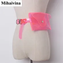 Mihaivina Женская поясная сумка Прозрачная Роскошная брендовая Водонепроницаемая поясная сумка лента из ПВХ сумки женские модные Универсальные Сумки