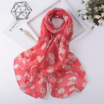 

Women's Scarves Foulard en soie de Fashion Flowe Autumn Winter Customized Designers Print Soft 100% Twill Viscose Shawls Scarves