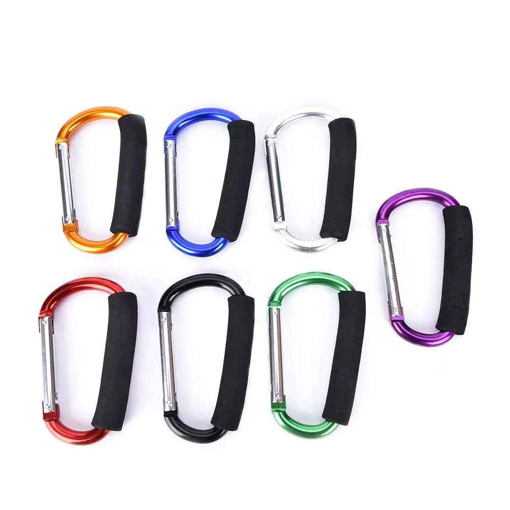1pc Carabiner Aluminum Alloy D Ring Keychain Carabiner Hook Spring Snap