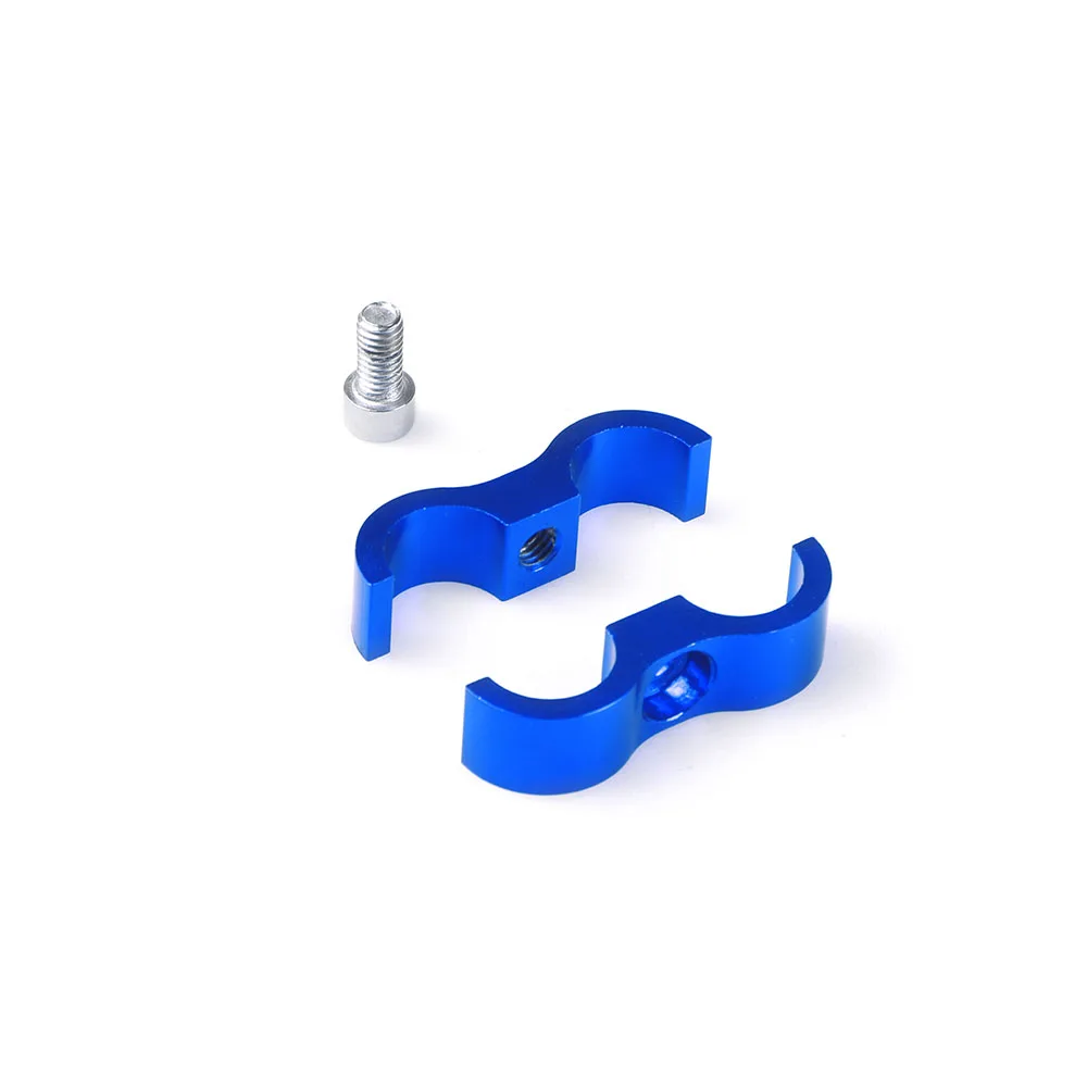 Hose Clamps AN4 AN6 AN8 AN10 AN12 Braided Rubber Hose Line Clamp Aluminum Anodized Line Separator Separator Divider Clamp Kit Black Blue