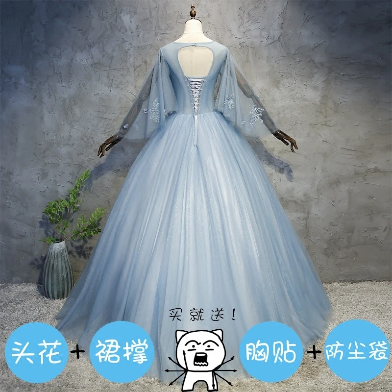 

Hot 100%real Luxury Dragonfly Wing Sleeve Lady Gown Vintage Ball Gown Royal Medieval Renaissance Victorian Dress Belle Ball