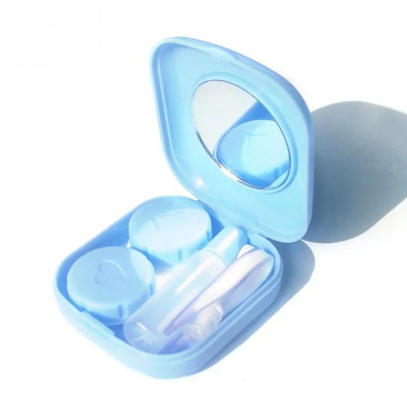 Портативные женские контактные линзы шкатулка с зеркалом патрон Пинцет Набор пластиковых контактных линз для ухода за глазами комплект контейнера