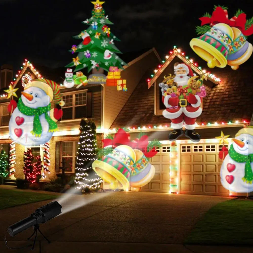 

OurWarm New Year Home Decoration Accessories Christmas Light Led Projection Flashlight Christmas Decoration for Home
