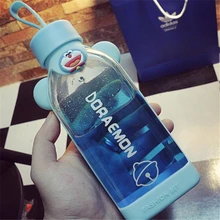 350 мл силиконовая стеклянная бутылка для воды портативная герметичная Тепловая симпатичная выразительная стерео наружная Студенческая подарки для быта