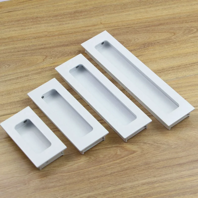 

10Pcs/Lot Aluminum Kitchen Cabinet Lockers Closet Drawer Recessed Handle Pull Knob Flush Conceal Concise