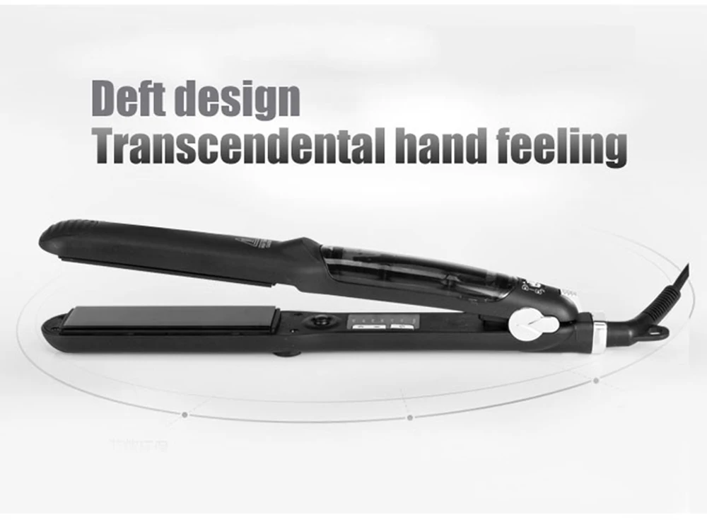 Профессиональная турмалиновая керамическая нагревательная пластина выпрямитель для волос Паровая функция Утюг Турмалин Инструменты для укладки