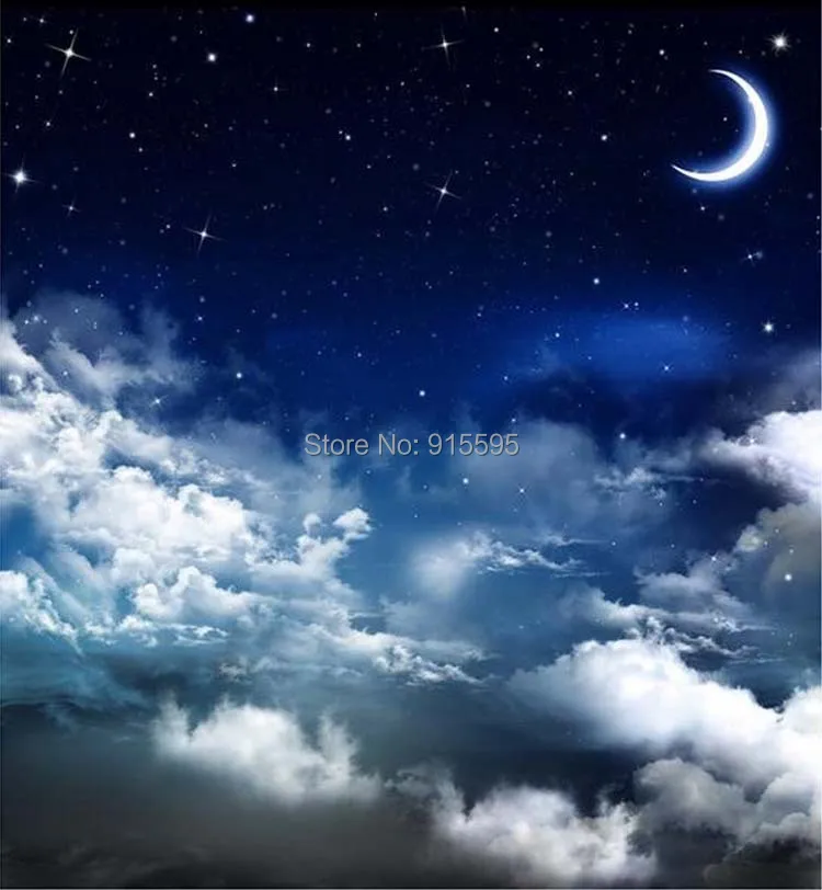 Mural 3D de techo Cielo nocturno estrellado - Decomural3D