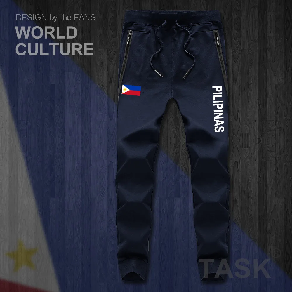 الفلبين Pilipinas PH الفلبين فاي رجل السراويل ركض بذلة sweatpants المسار العرق اللياقة البدنية الصوف التكتيكية عارضة الأمة جديد