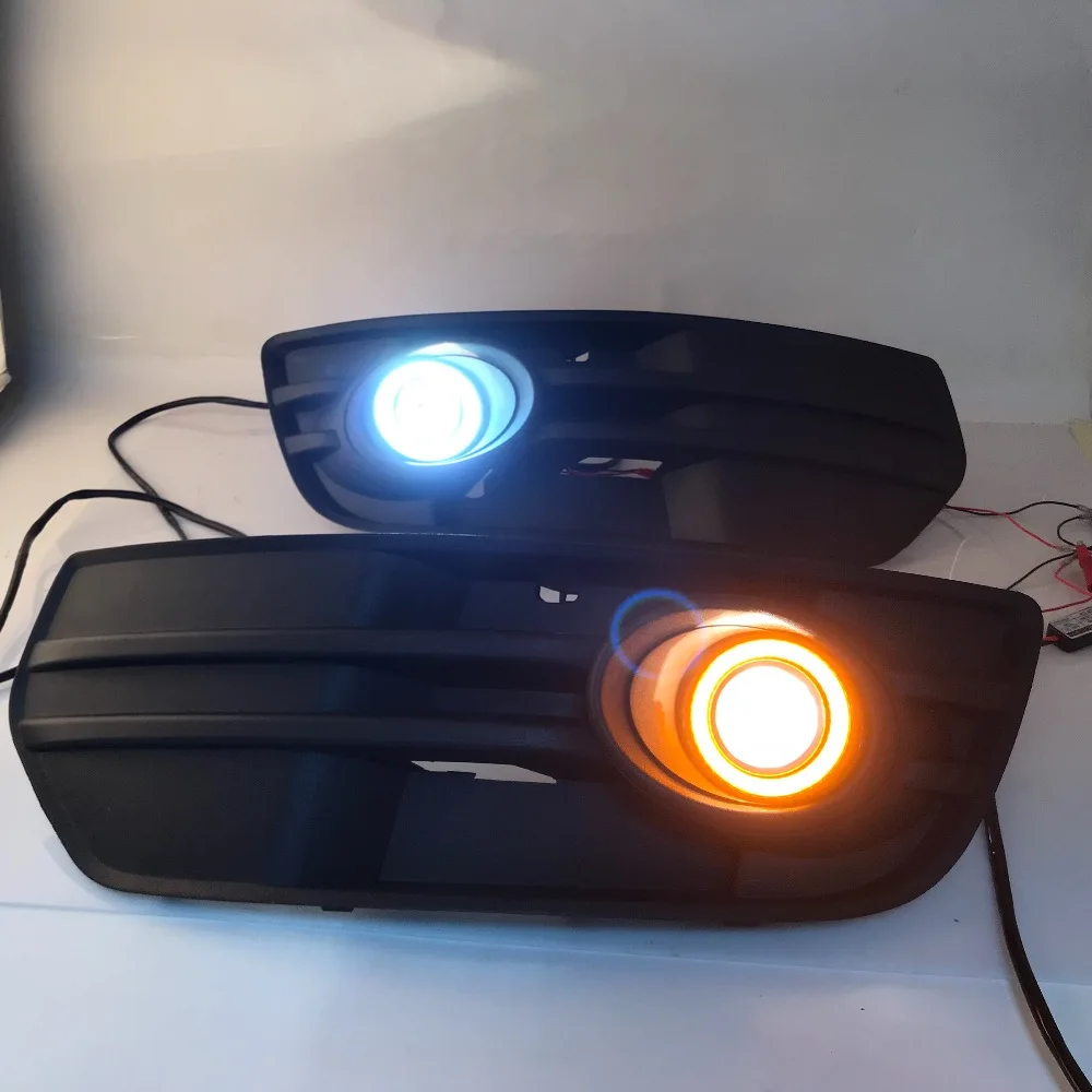  RQXR fog lamp driving light assembly For Audi Q5 cob angel eye led daytime running lights turn sign - 32977004264