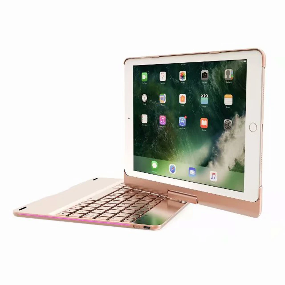 

Rotating 360 Degree Backlit Light Wireless Bluetooth Keyboard Cover Case For Apple iPad Air 1 2 Air2 / Pro 9.7 2016 2017 2018
