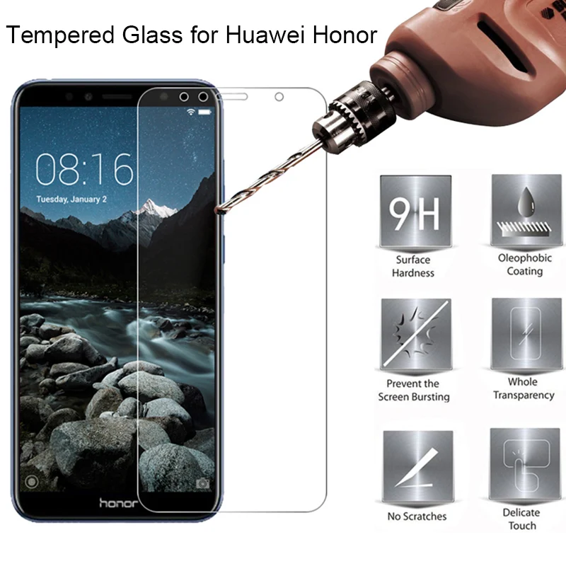 

Screen Protector for Huawei Y5 Y6 Prime 2018 Honor 7C 7S 7X Tempered Glass on Honor 7A 9H Protective Glass on Honor 7A Pro
