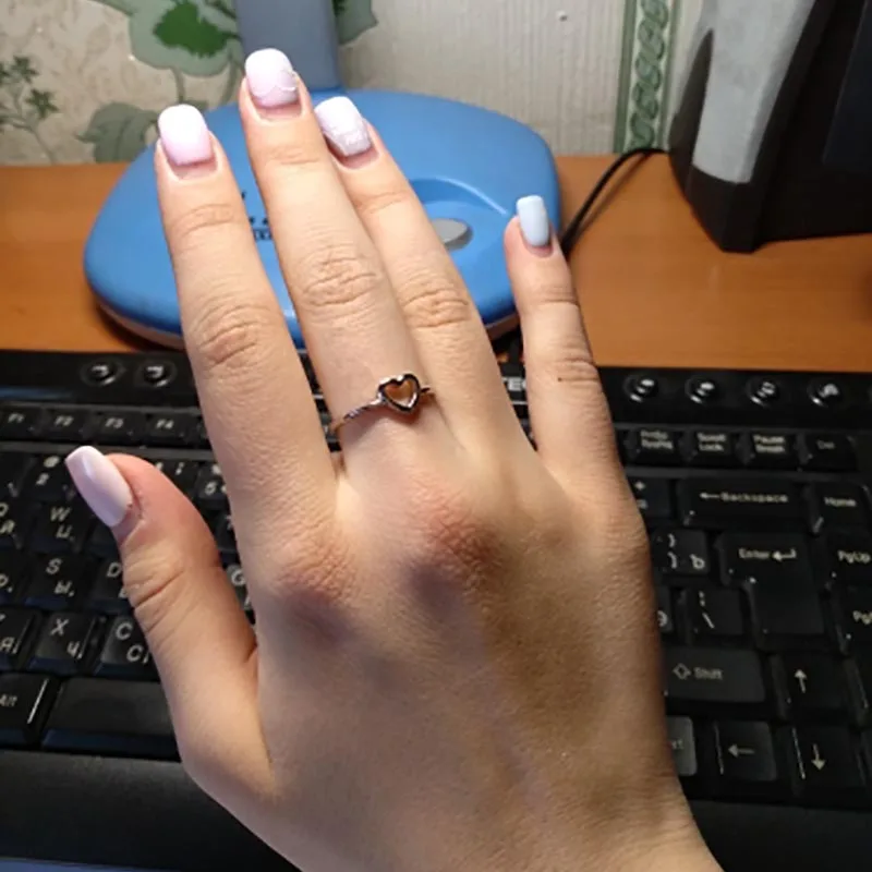 Кольцо в форме сердца для свадебной вечеринки, минималистичное медное кольцо розового, золотого, серебряного цвета для женщин, кольцо на палец с надписью «Best Friend Love»