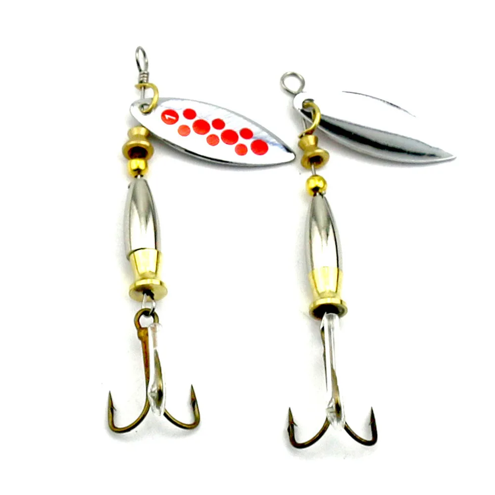

1 pcs Metal Spinner Bait 8.1g Spoon Fishing Lure With Treble Hook Iscas Artificial Hard Baits For Fishing Accessories