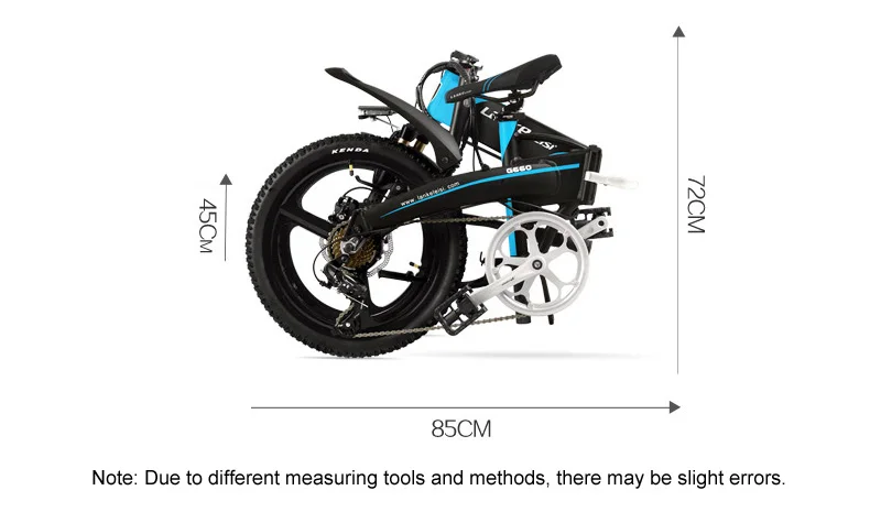 Perfect 20 Inches Folding Bicycle, Integrated Magnesium Alloy Rim, Folding Electric Mountain Bike, 5 Grade Assist, Suspension Fork 13