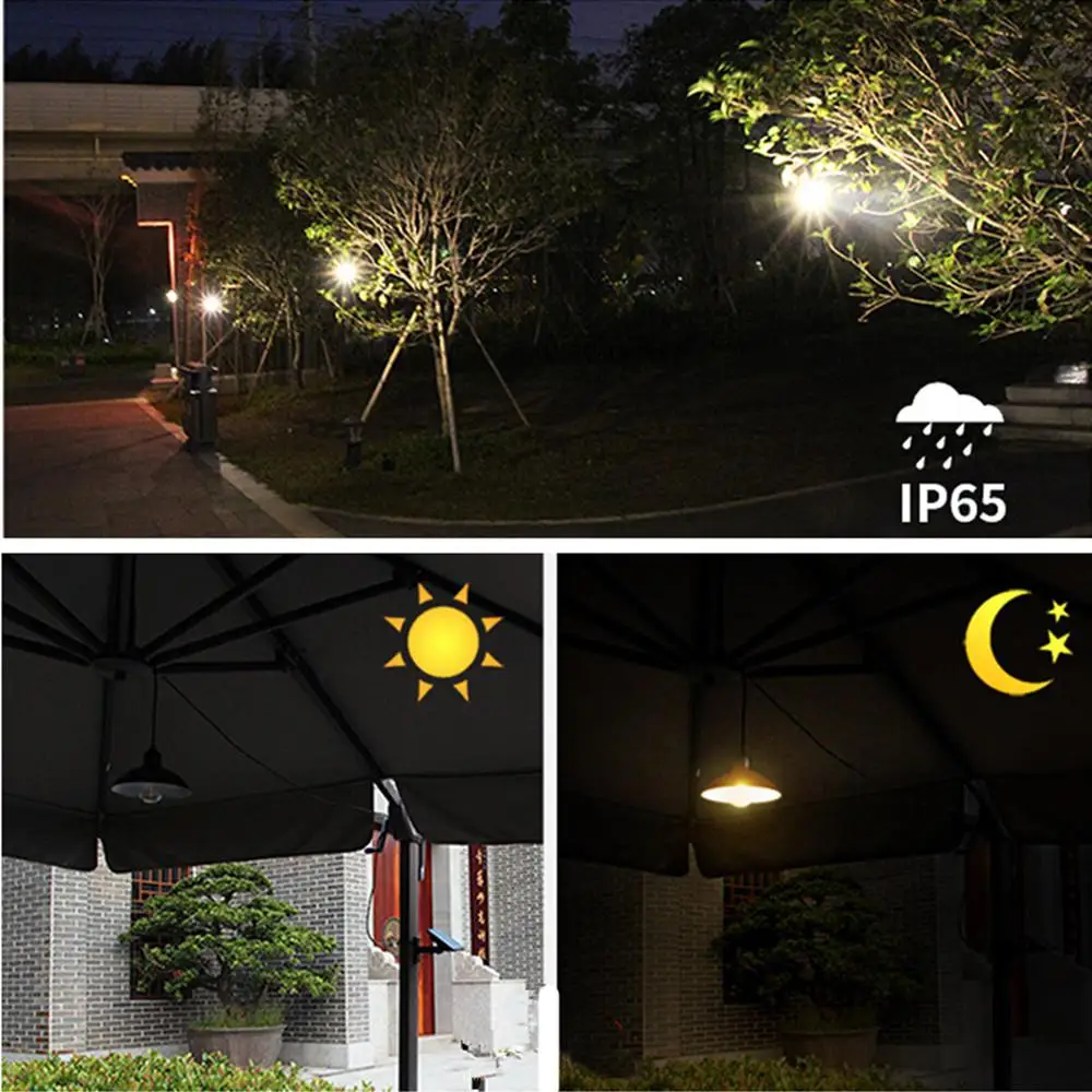 HobbyLane Solar Ceiling Lamp Outdoor Landscape Garden Lighting Decoration E27 Bulb