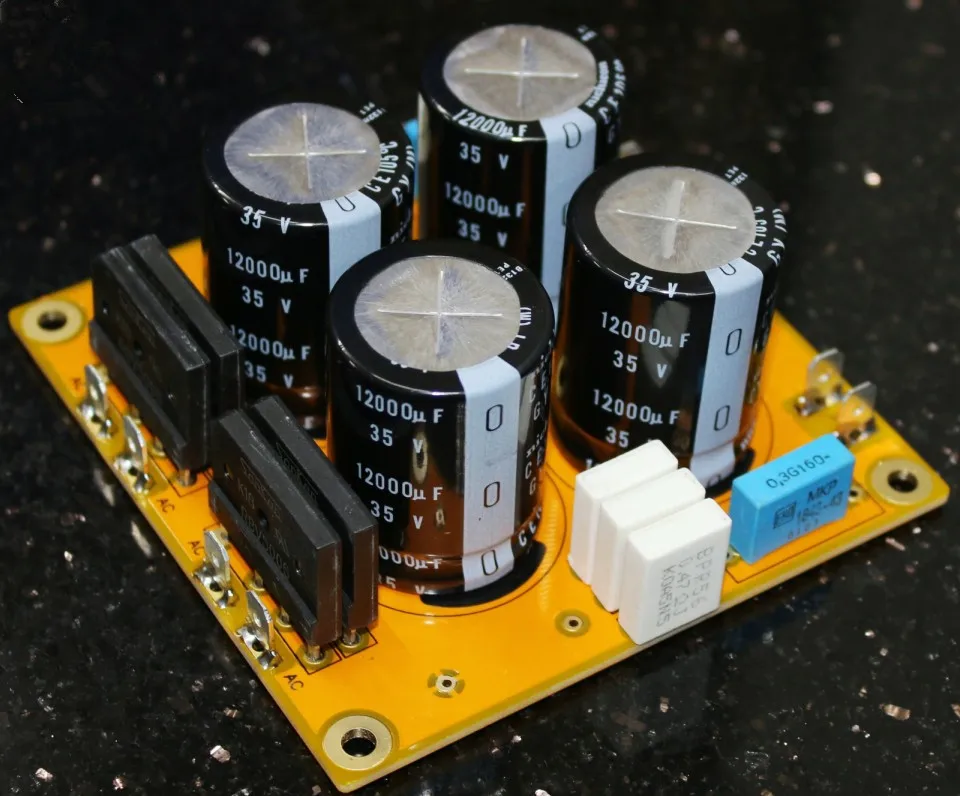 4PCS 35V12000UF Capacitors 50A rectifier bridge Dual power supply CRC
