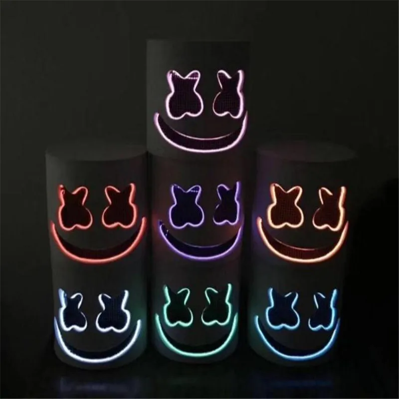 Закрученный сахар Dj Marshmello световой светодиодный маска шлем Косплэй опора для ночного клуба Электрический слог сто DJ Бар вечерние Rave оборудования