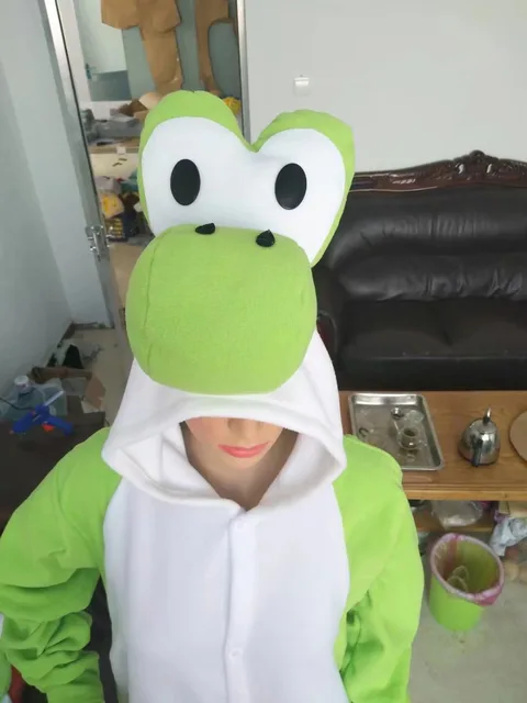 Unisex Pajamas Adult Yoshi Onesies Pyjama Cartoon Cosplay Costumes