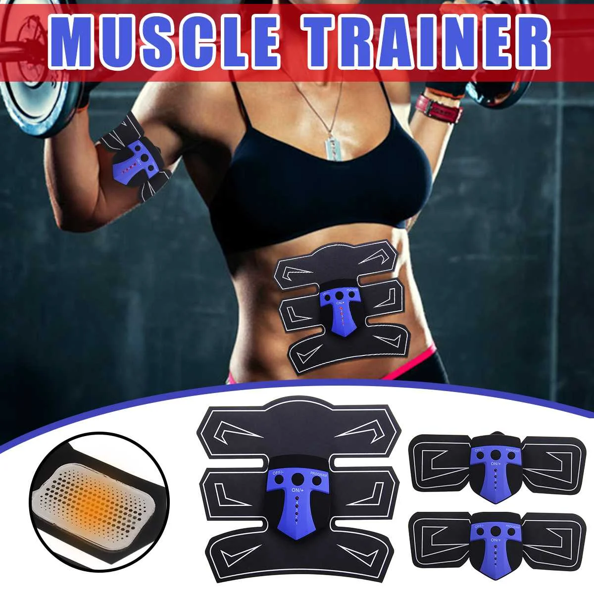 Abs стимулятор мышечной тренировки формы тела Fit набор фитнес-массажер Тренажёр для дома массажный тренажер стикер
