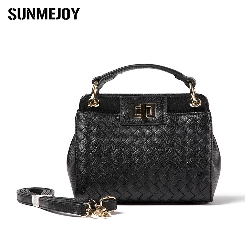 SUNMEJOY Переплетение Моды peekaboo мини tote сумки высокого качества искусственная кожа