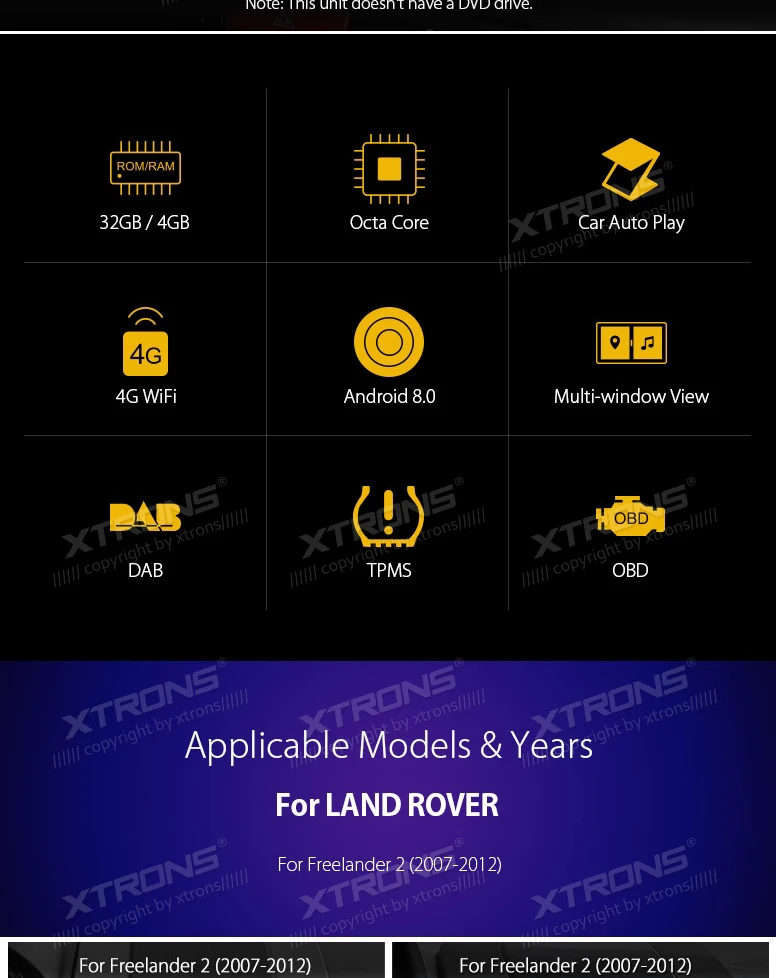 Top 7" Android 8.0 Octa Core Radio GPS Car Auto Play DVD Player for Land Rover Freelander 2 2007 2008 2009 2010 2011 2012 1