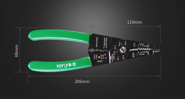 LAOA " Для Зачистки Проводов Плоскогубцы Высокое качество Марка многофункциональный инструмент для обжима Провода с высоким содержанием углерода стали электрический инструмент