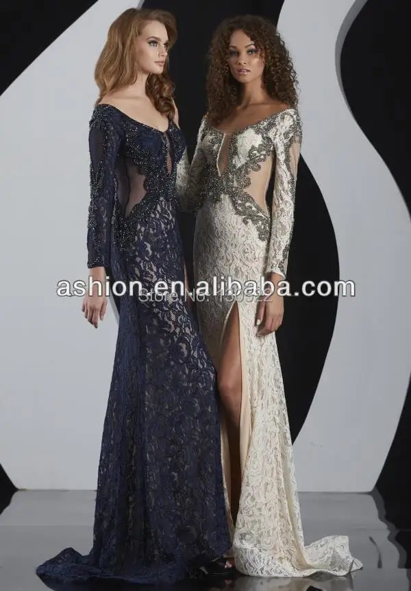 Designer Evening Dresses with Sleeves