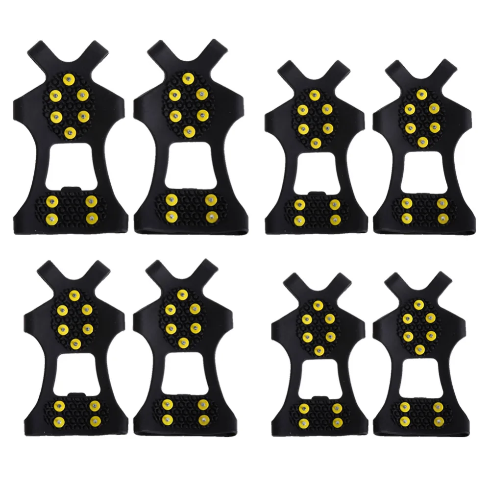 10-Studs-Universal-Ice-Snow-Shoe-Spiked-Grips-Cleats-Crampons-Winter-Climbing-Camping-Anti-Slip-Shoes