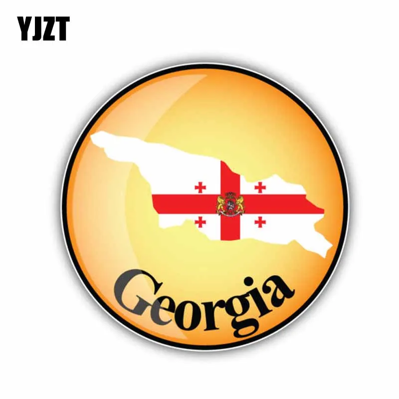 

YJZT 12.5CM*12.5CM Accessories Georgia Flag Map Window Car Sticker Decal 6-1397