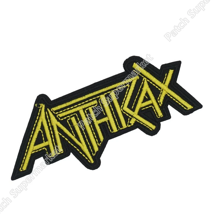 ANTHRAX Gold Cut Out Music Band Iron On/Sew On Patch Tshirt TRANSFER