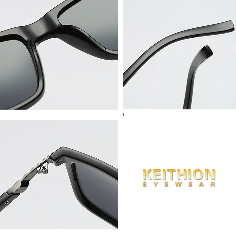 KEITHION Fashion Square Polarized Men's Sunglasses Classic Retro Design High-end Brand Women's Glasses UV400 Mirror Sun glasses KEITHION Fashion Square Polarized Men's Sunglasses Classic Retro Design High-end Brand Women's Glasses UV400 Mirror Sun glasses