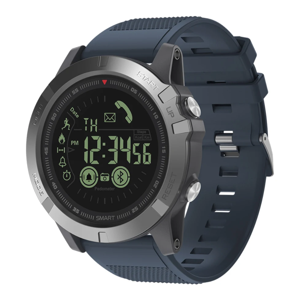 Zeblaze VIBE 3 3D ips 3 цвета дисплей Smartwatch IP67 водонепроницаемый монитор сердечного ритма спортивные Смарт часы Pk T1 такт - Цвет: Синий