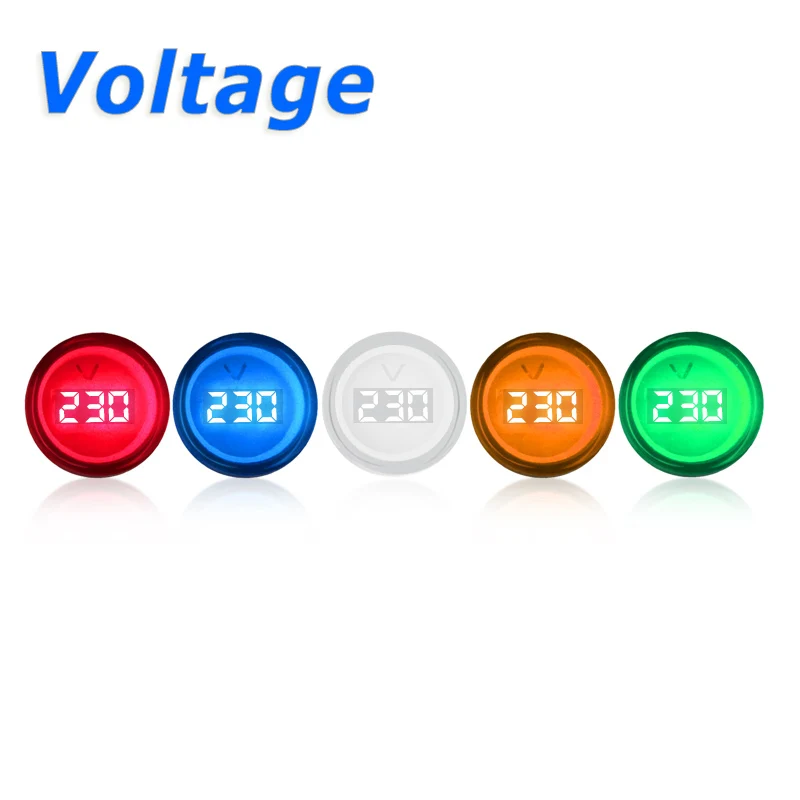 22mm LED Digital Display Gauge Volt Voltage Meter Indicator Signal Lamp